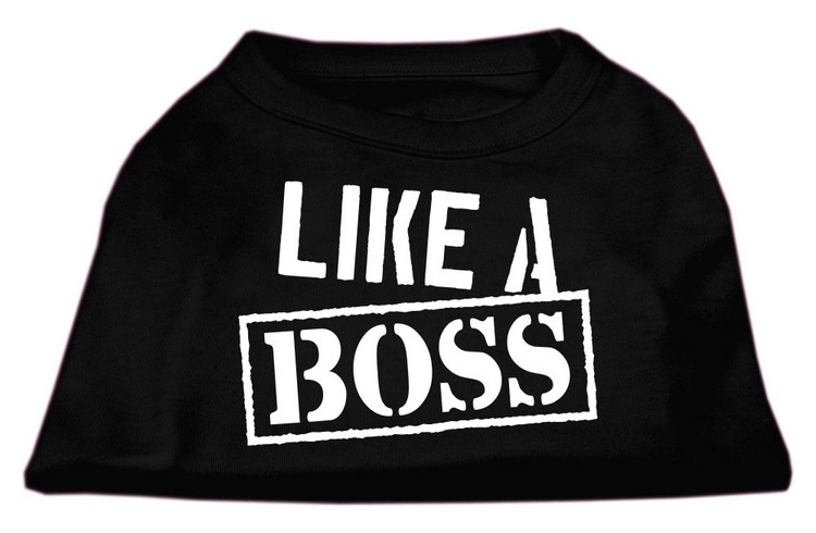 Like a Boss Screen Print Shirt Black Med